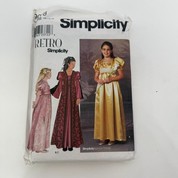 Simplicity Other - Simplicity Sewing Pattern 9078 Dress Vest Renaissance Medieval Girls 12-16